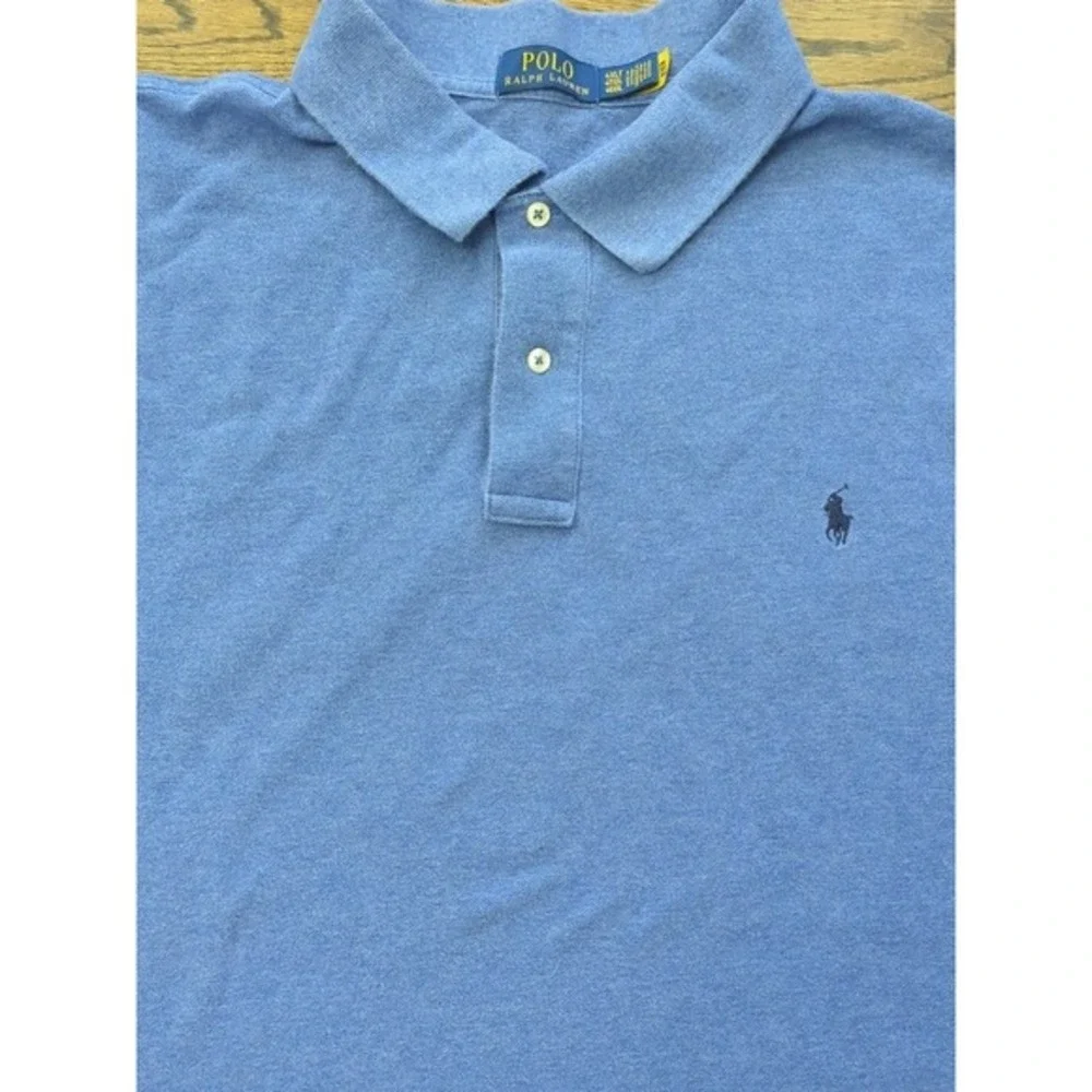 Polo Ralph Lauren Mens Sz 4XLT Tall Blue Short Sleeve Polo‎ Pony Preppy Money
